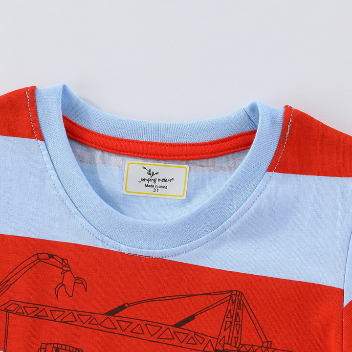 Jungen T-Shirt mit buntem Baustellenfahrzeug-Motiv Echo Archiv