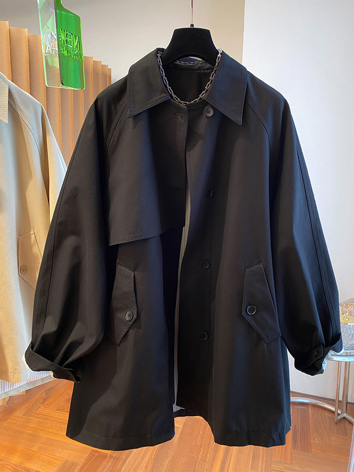 Damen Modische Übergangsjacke mit weitem Schnitt Echoarchiv