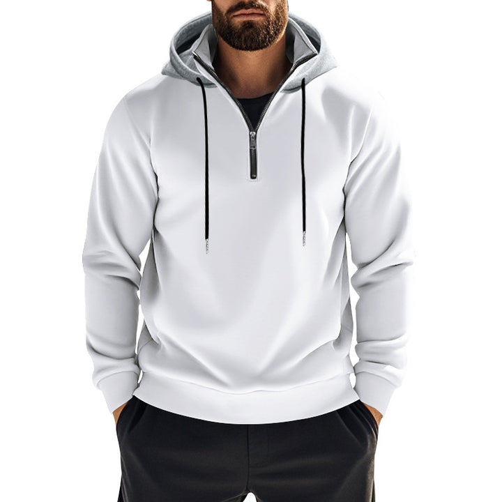 Herren Sportsweatshirt mit halbem Reißverschluss und Kapuze Echoarchiv