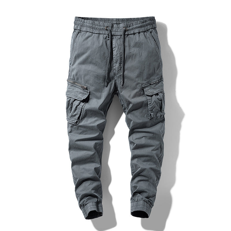 Herren Cargo-Joggerhose mit Tunnelzug, Multifachtaschen und geripptem Knöchelabschluss Echo Archiv