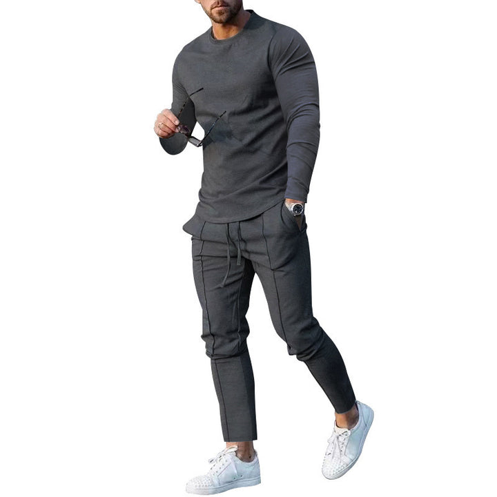 Herren Freizeit-Loungewear-Set mit Langarmshirt und bequemen Jogginghosen Echoarchiv