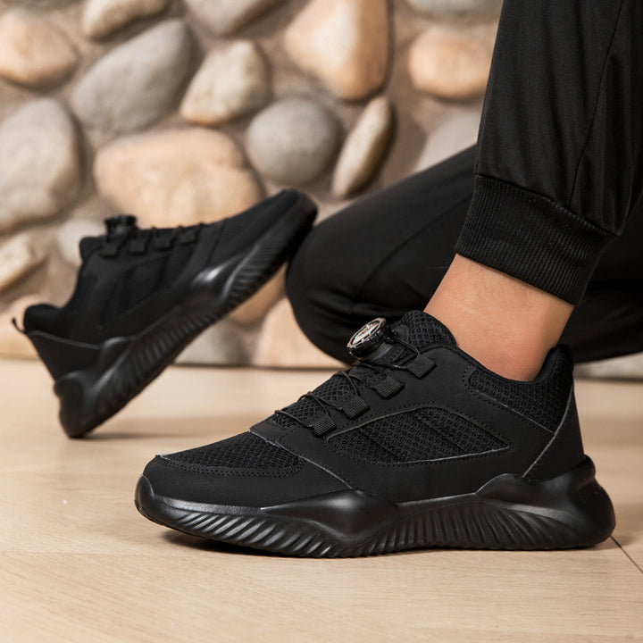 Herren Sportlicher Mesh-Oberflächen Sneaker mit Drehverschluss-Schnürsystem und stoßdämpfender Leichtsohle Echoarchiv