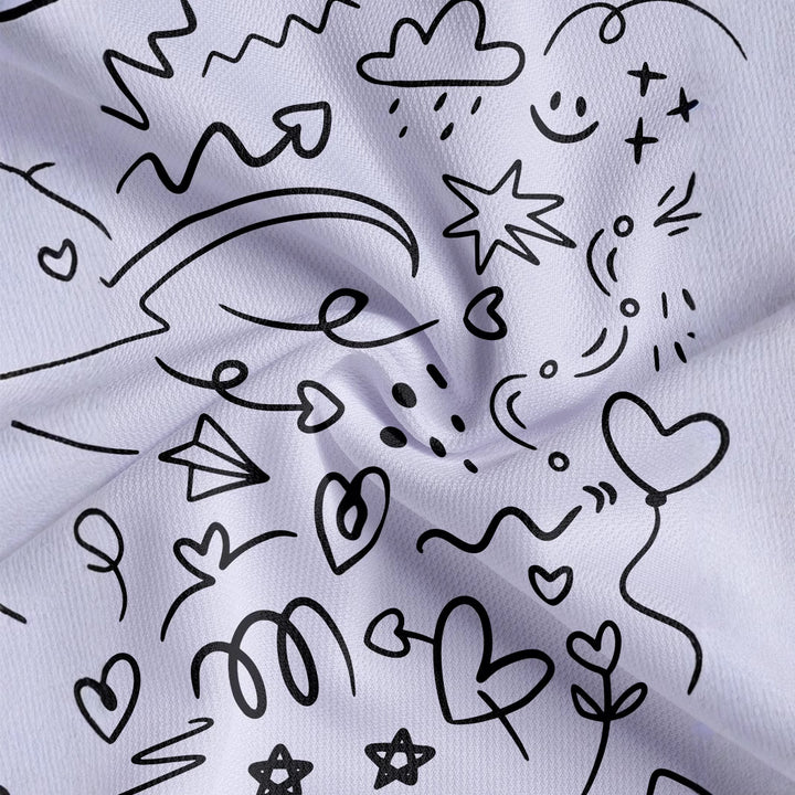 Herren Kurzarm Poloshirt mit kreativem Grafikdruck Echoarchiv