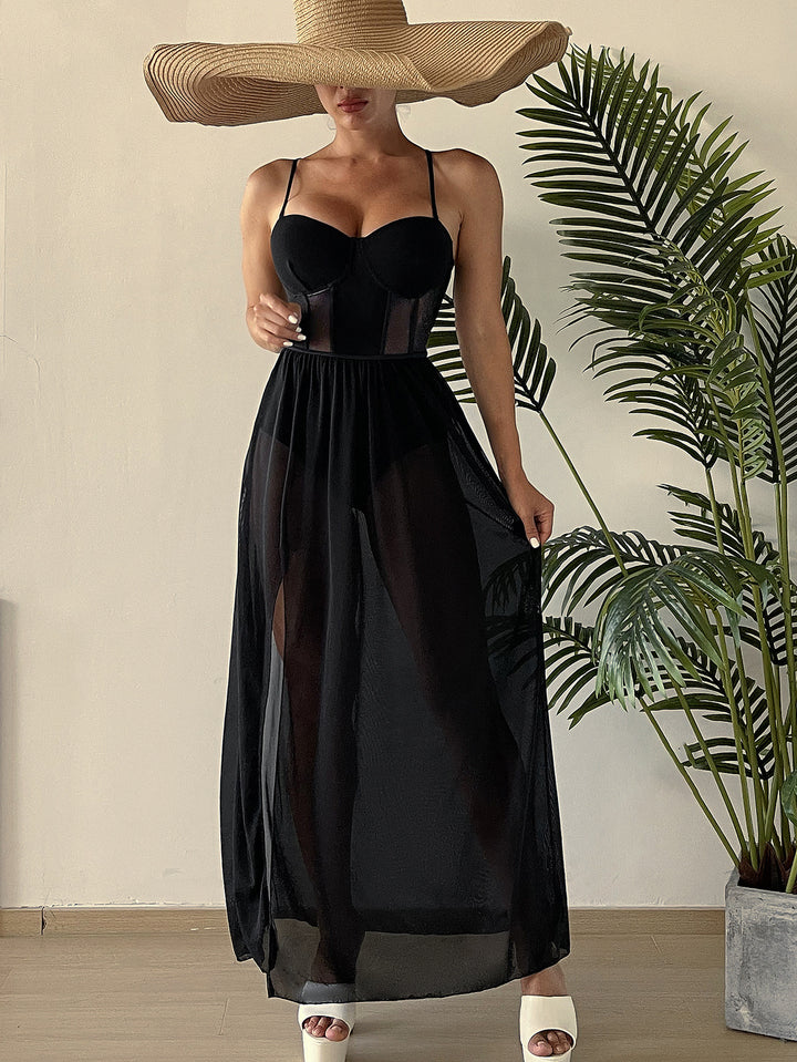 Damen Transparente Sommerkleid Echo Archiv