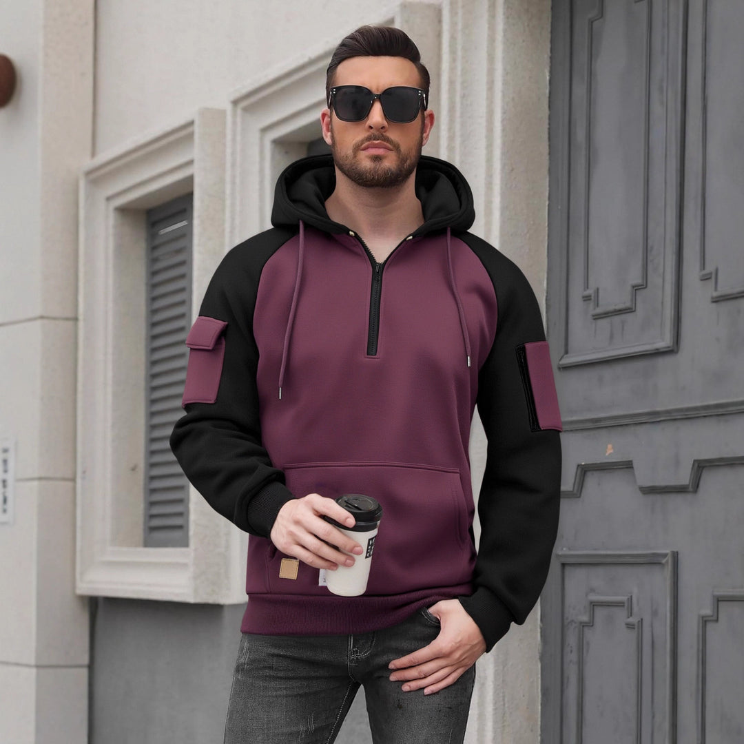 Herren Modischer Kapuzenpullover mit praktischen Reißverschluss-Details und sportlichem Schnitt Echoarchiv