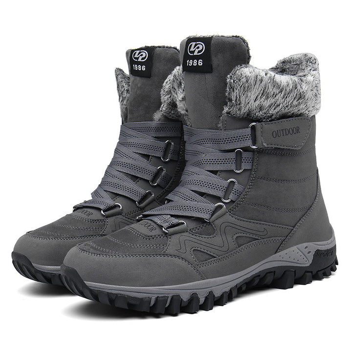 Damen Gefütterte Winter‑Trekkingstiefel mit Kunstfellkragen, schnürsystem und griffiger Offroad‑Profilsohle Echo Archiv