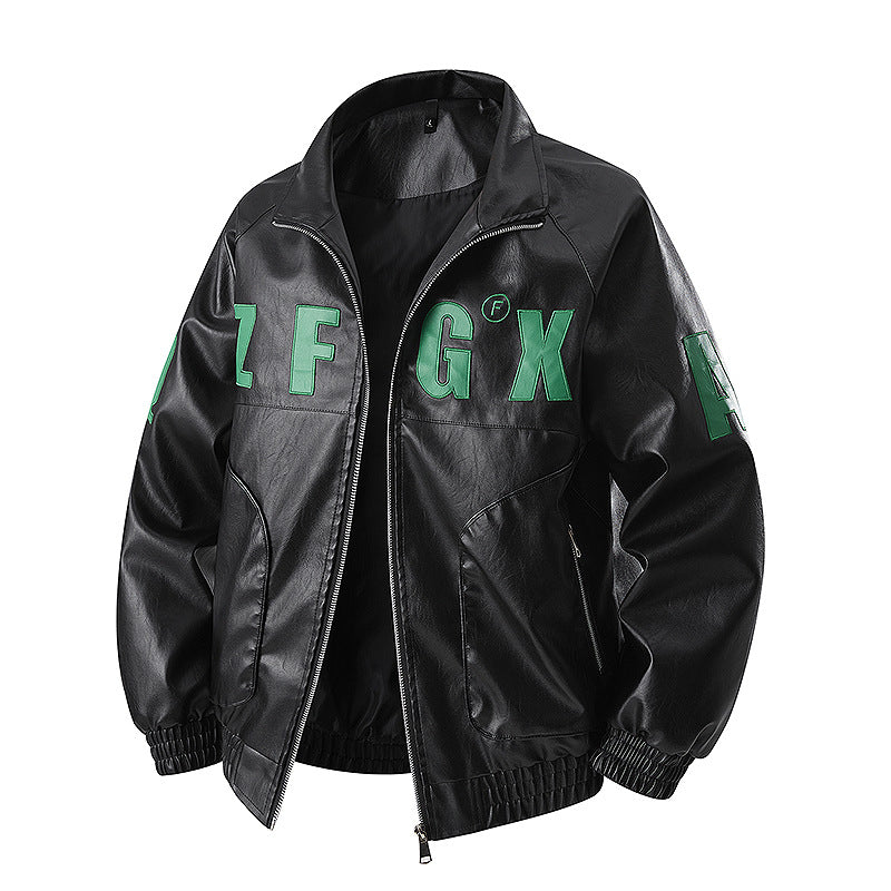 Herren Oversize Bomberjacke im Sportlichen Look mit großen Letter-Applikationen Echoarchiv