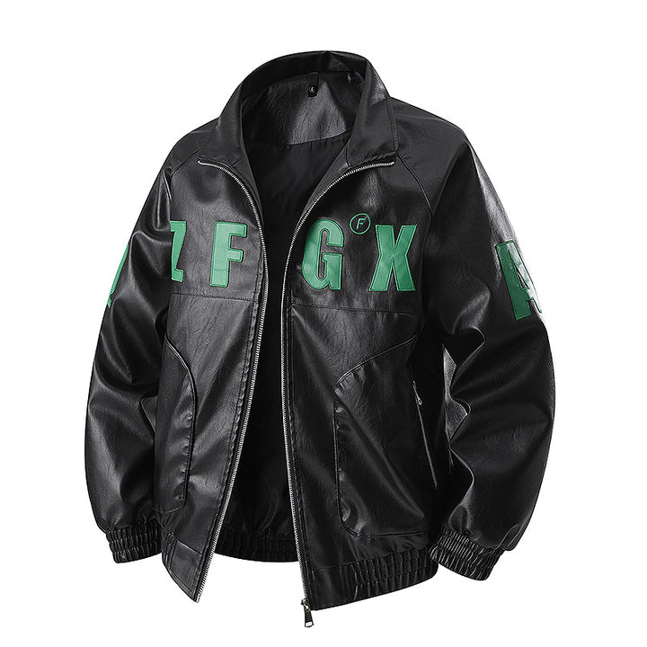 Herren Oversize Bomberjacke im Sportlichen Look mit großen Letter-Applikationen Echoarchiv