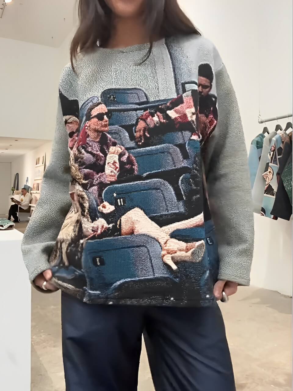 Damen Modischer Sweatshirt mit einzigartigem Artwork – Mavelle