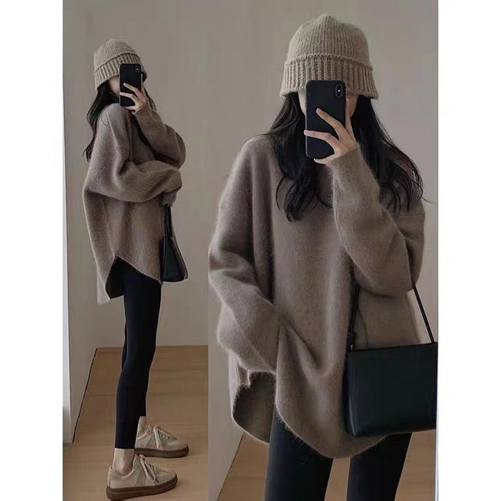 Echoarchiv | Pullover - Damen Herbst Mid-Length Oversized Pullover