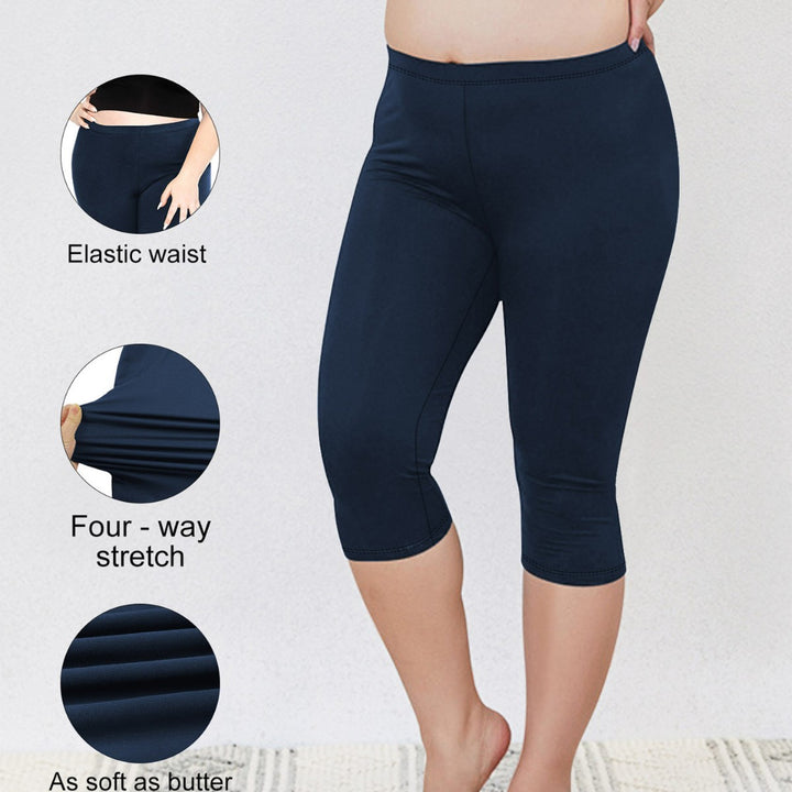 Damen Capri-Biker-Shorts mit hohem Bund und stützender Kompression echoarchiv-