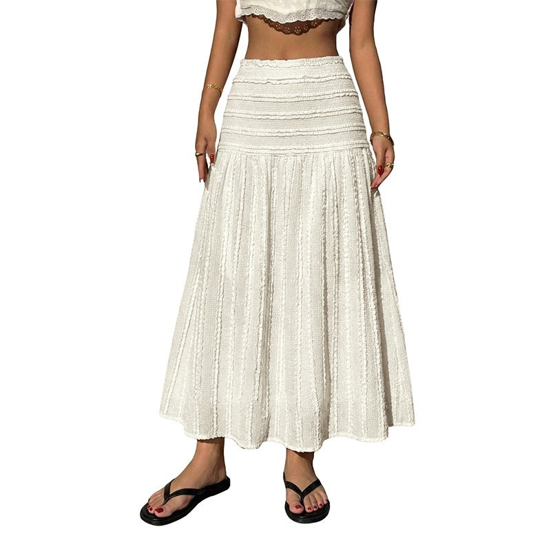 Damen Eleganter Maxirock mit Rüschendetails Echo Archiv