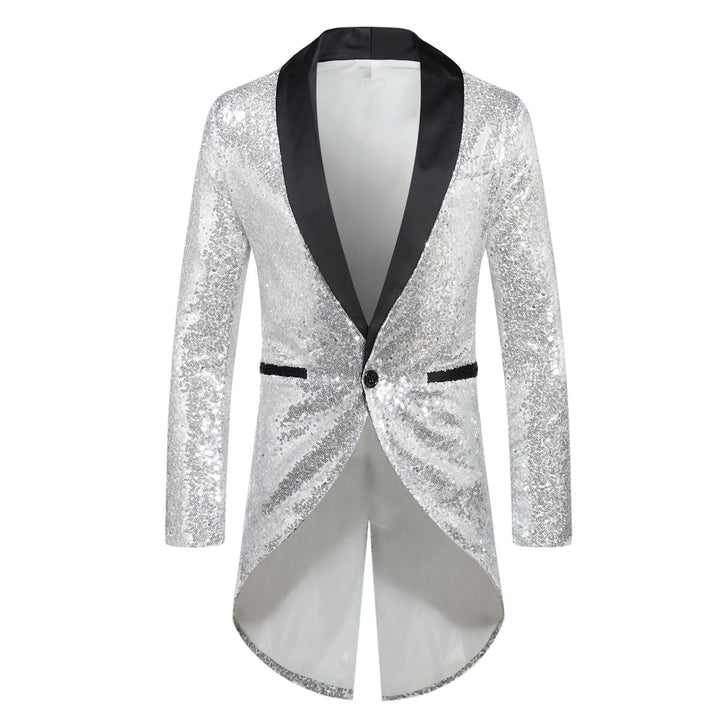Herren eleganter Paillettenblazer mit luxuriösen Details Echoarchiv