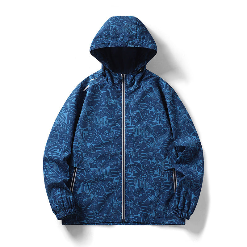 Herren Leichte Outdoor-Jacke mit Kapuze und floralem Design Echo Archiv