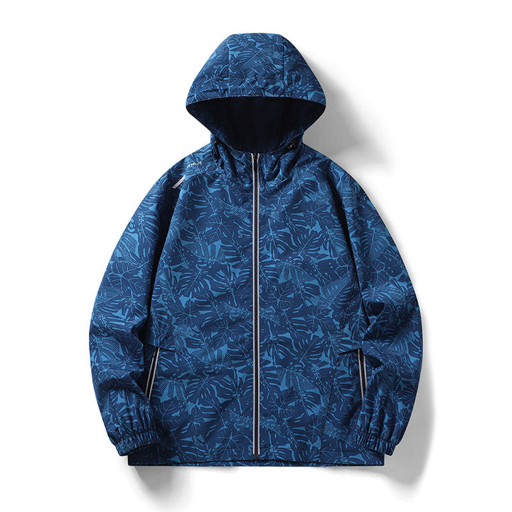 Herren Leichte Outdoor-Jacke mit Kapuze und floralem Design Echo Archiv