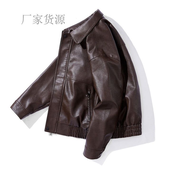 Herren Kunstlederjacke mit elastischem Bund Echo Archiv