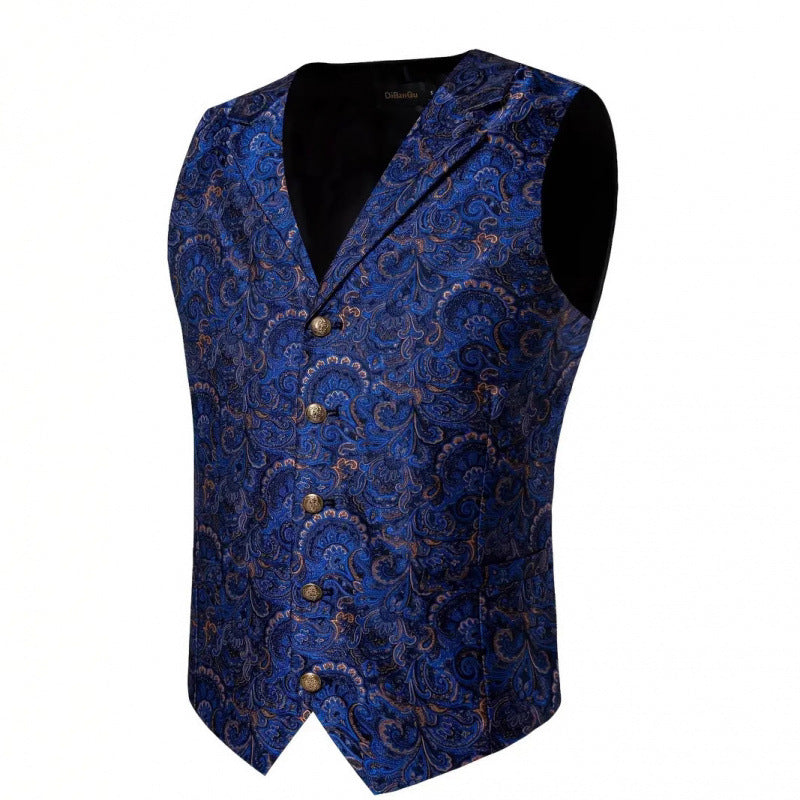 Herren Elegante Weste mit aufwendigem Paisley-Muster Echoarchiv