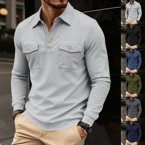 Herren Poloshirt mit stilvollen Brusttaschen Echoarchiv