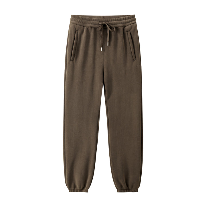 Herren Fleece-Jogginghose mit elastischem Bund, Kordelzug und gerippten Bündchen Echoarchiv