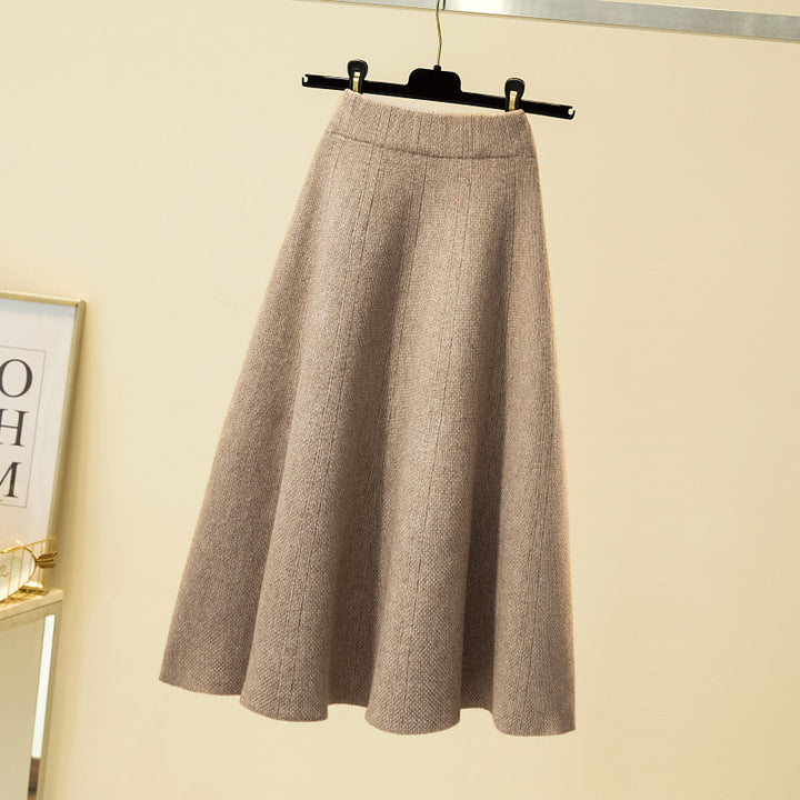 Damen Eleganter, schwingender Midi-Rock Echo Archiv