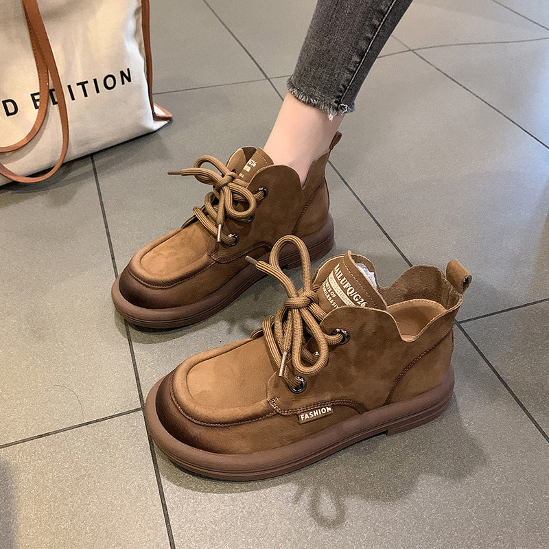 Damen nan modische Schnür-Ankleboots im Mokassin-Look mit weichem Veloursinnenfutter und stoßdämpfender Leichtsohle Echo Archiv