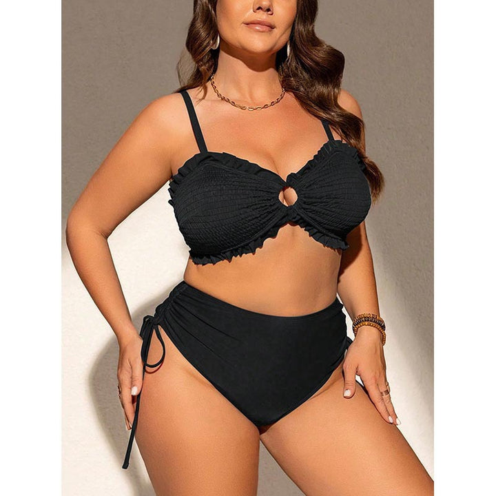 Damen Bandeau-Bikini-Set mit Rüschen und verstellbarem Höschen Echo Archiv