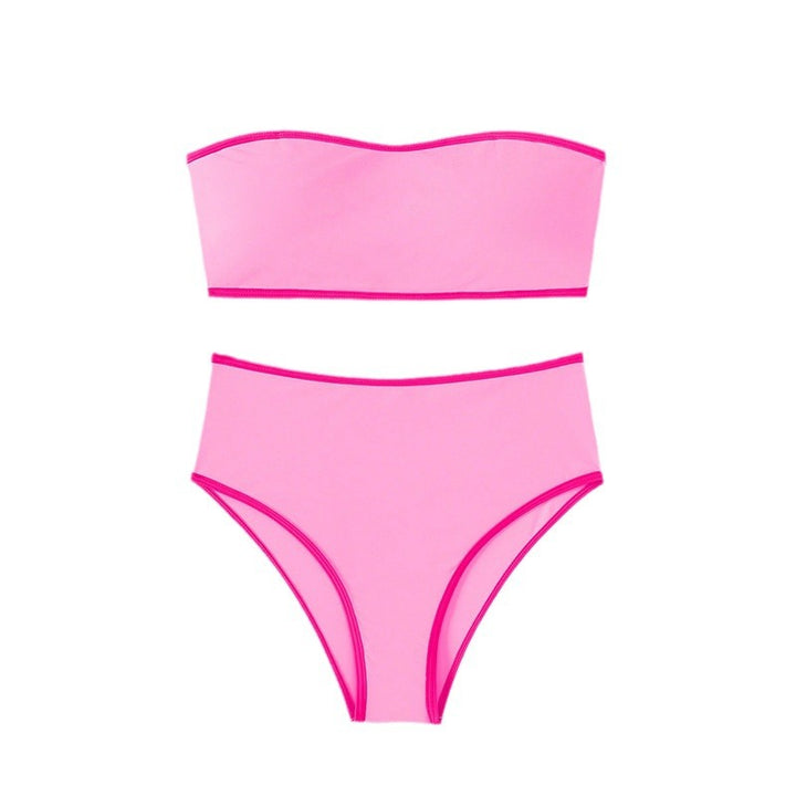 Damen Bandeau-Bikini mit hohem Bund und eleganten Akzenten Echo Archiv