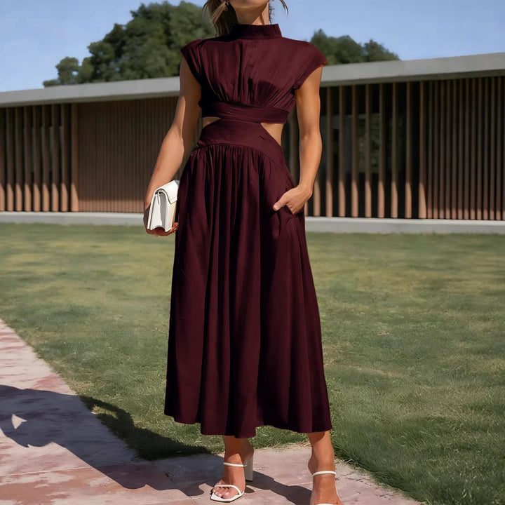 Damen Maxikleid mit elegantem Wickeldesign und raffiniertem Cut-Out Echo Archiv