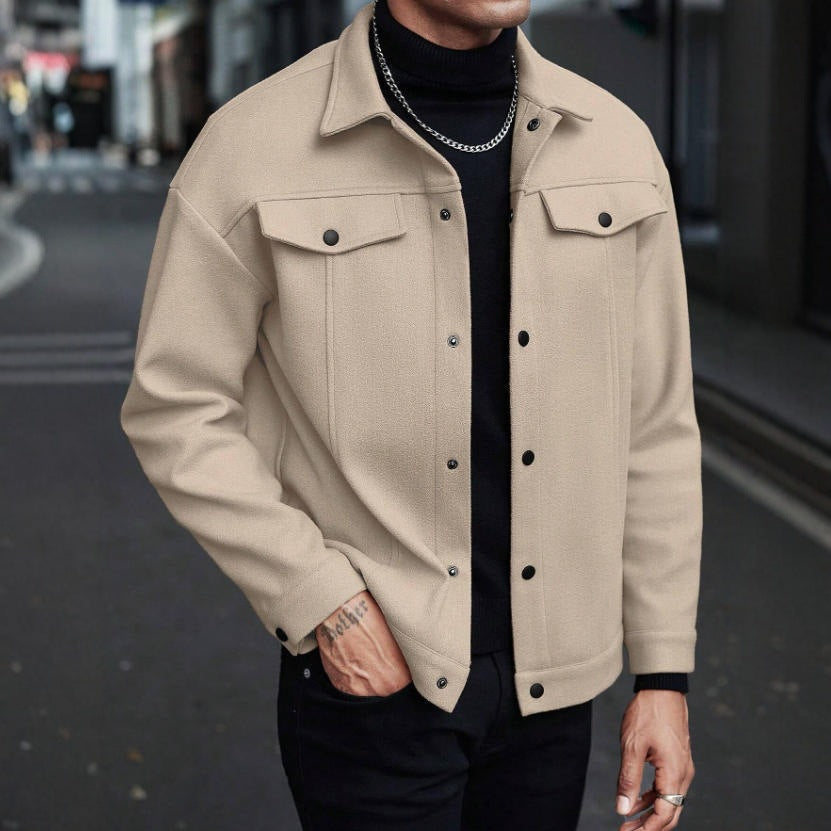 Herren lässige Overshirt Jacke mit modernen Details Echoarchiv