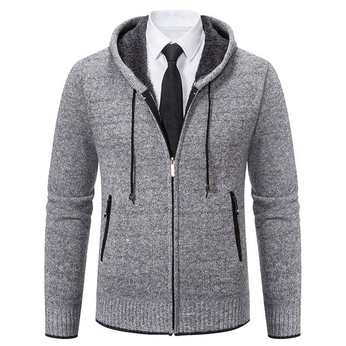 Herren Strickjacke mit Kapuze und weichem Innenfutter Echoarchiv