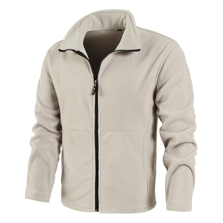 Herren Leichte Fleecejacke mit Stehkragen und durchgehendem Reißverschluss – Taviero
