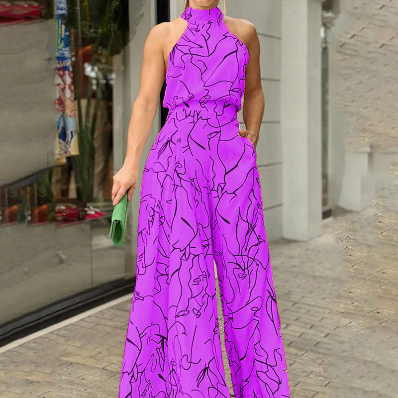Damen Eleganter Longline Jumpsuit mit Stehkragen, Ballonärmeln und Seitentaschen Echoarchiv