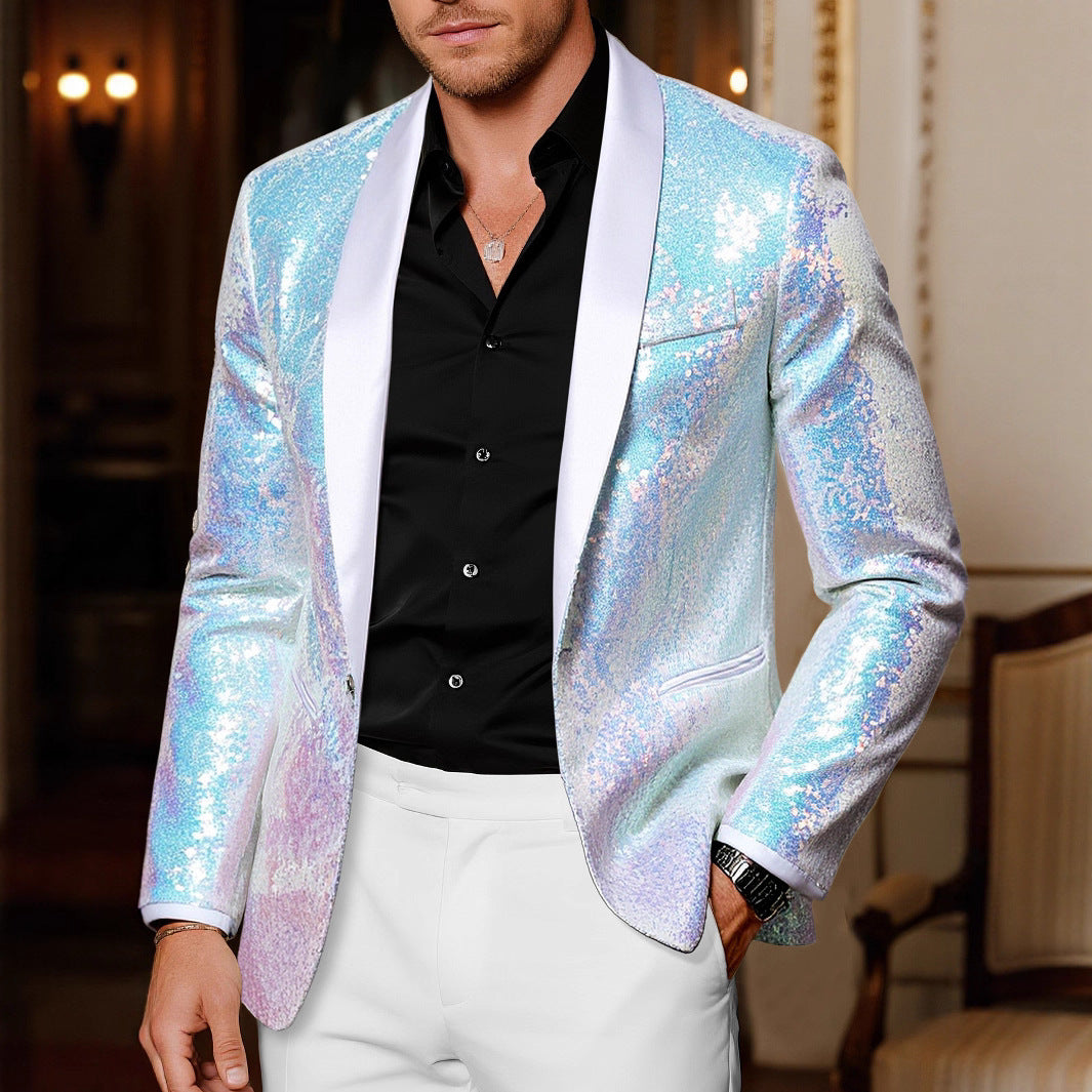 Herren glamouröser Pailletten Blazer Echoarchiv