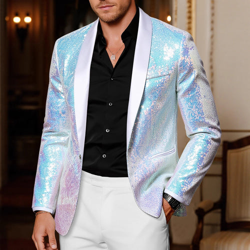 Herren glamouröser Pailletten Blazer Echoarchiv