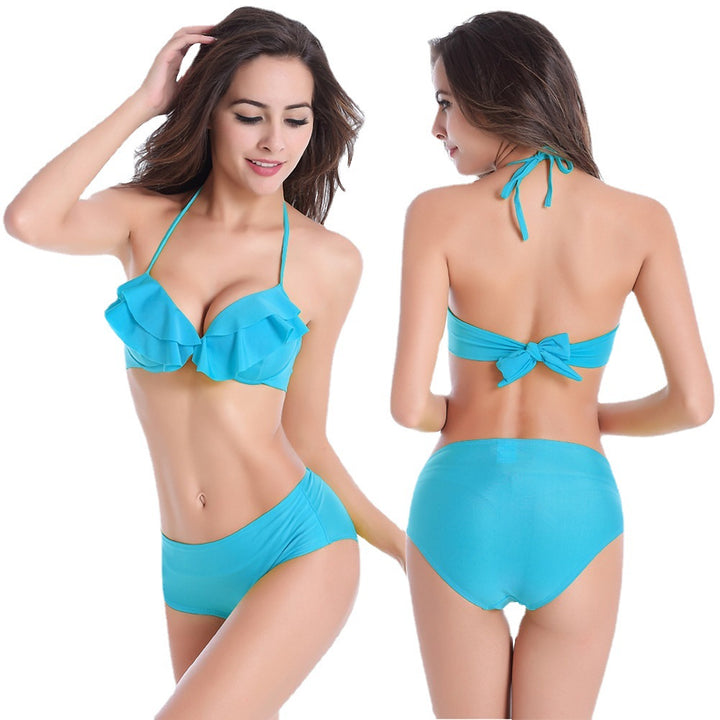 Damen Rüschen-Bikini-Set mit hochgeschnittenem Höschen Echo Archiv