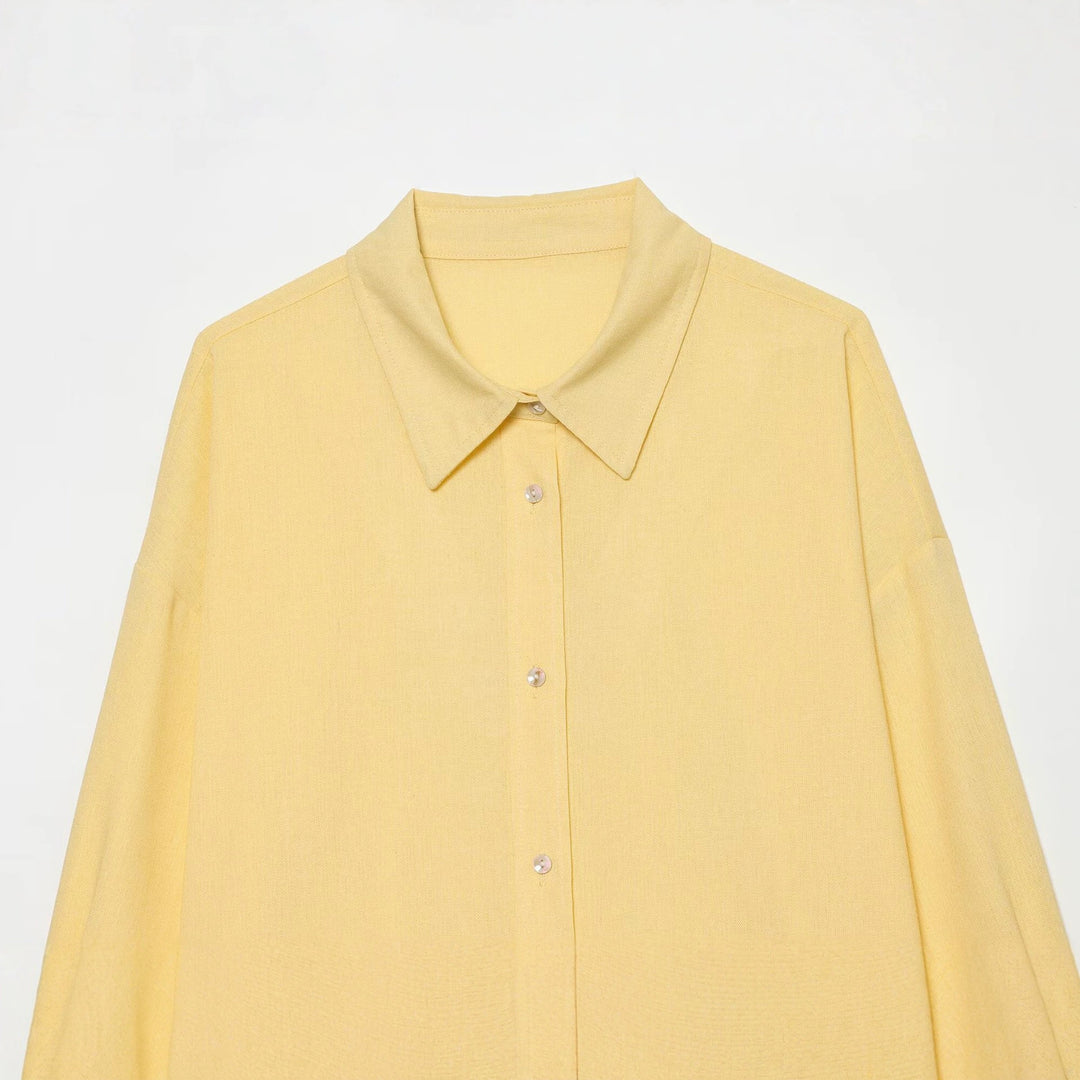 Damen Oversized Hemdbluse mit extra weitem Schnitt und spitzem Hemdkragen Echo Archiv