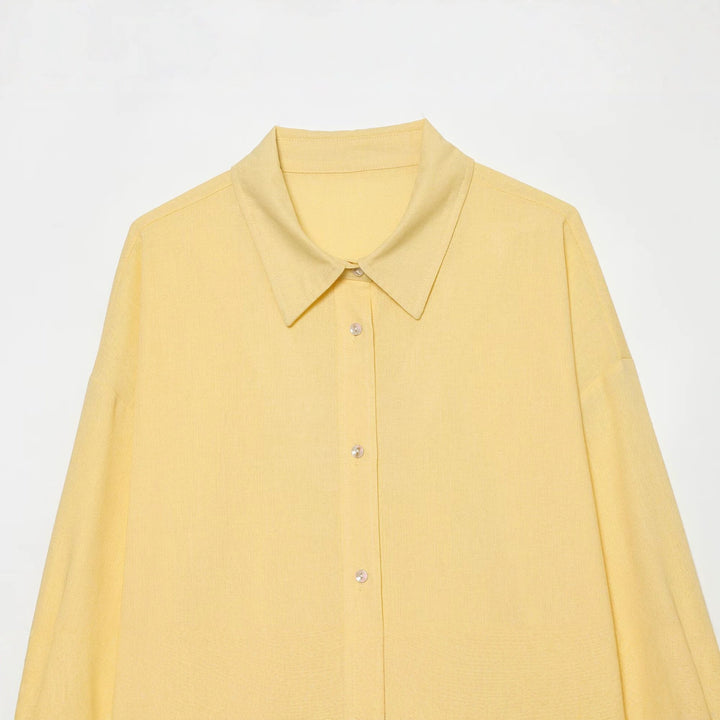 Damen Oversized Hemdbluse mit extra weitem Schnitt und spitzem Hemdkragen Echo Archiv