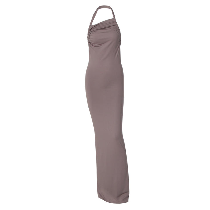 Damen trägerloses Maxikleid mit elegantem Drapé Echo Archiv