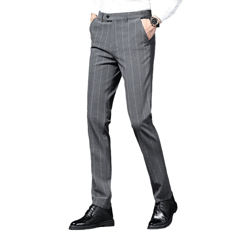 Herren elegante gestreifte Anzughose Echoarchiv