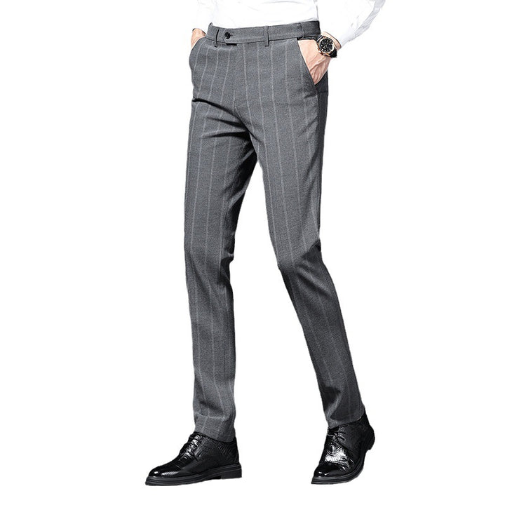 Herren elegante gestreifte Anzughose Echoarchiv