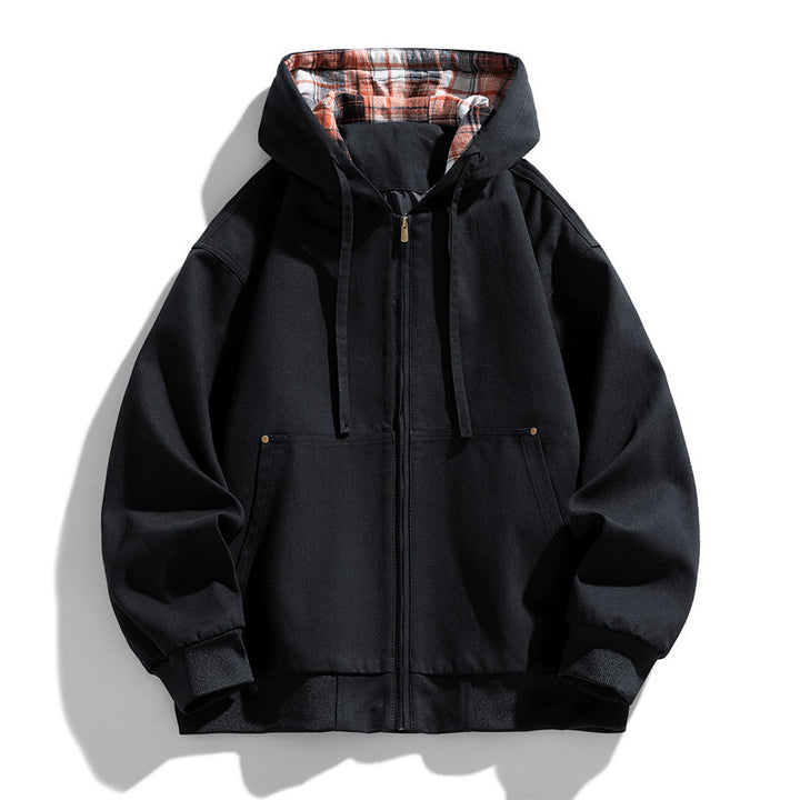 Herren Sportliche Kapuzenjacke mit Fleece-Futter Echo Archiv