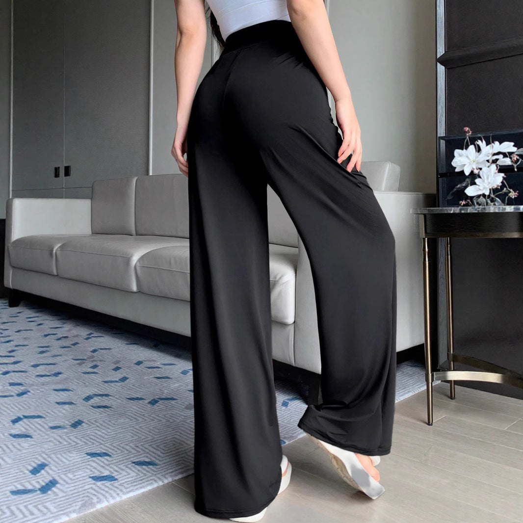 Damen Palazzohose mit hoher Taille und weitem Bein – Avérine