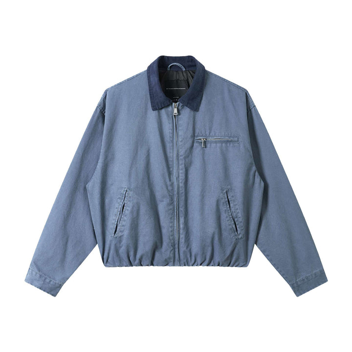 Herren Zeitloser Boxy-Fieldblouson aus Canvas mit Cord‑Umlegekragen Echoarchiv