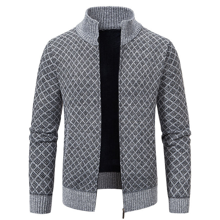 Herren modischer Strickblazer mit strukturiertem Muster Echoarchiv