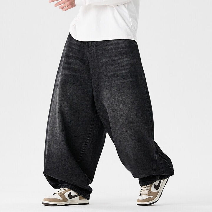 Herren nan extraweite Baggy-Jeans mit tiefem Schritt, relaxed Low-Crotch Schnitt und weitem Saum Echo Archiv
