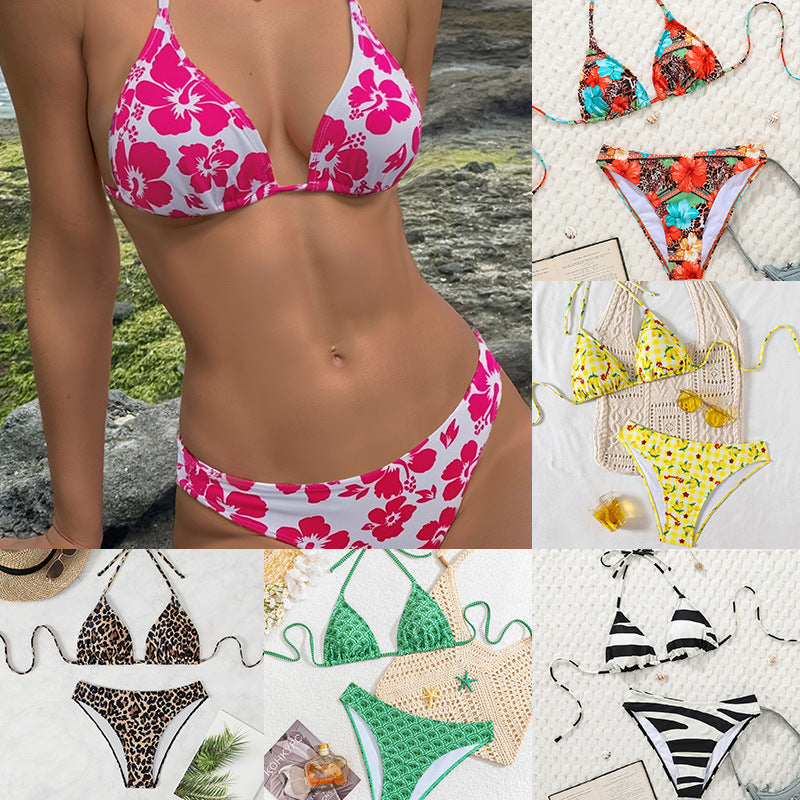 Damen Triangel-Bikini mit verstellbarem Halter und modischem Punktedesign Echo Archiv