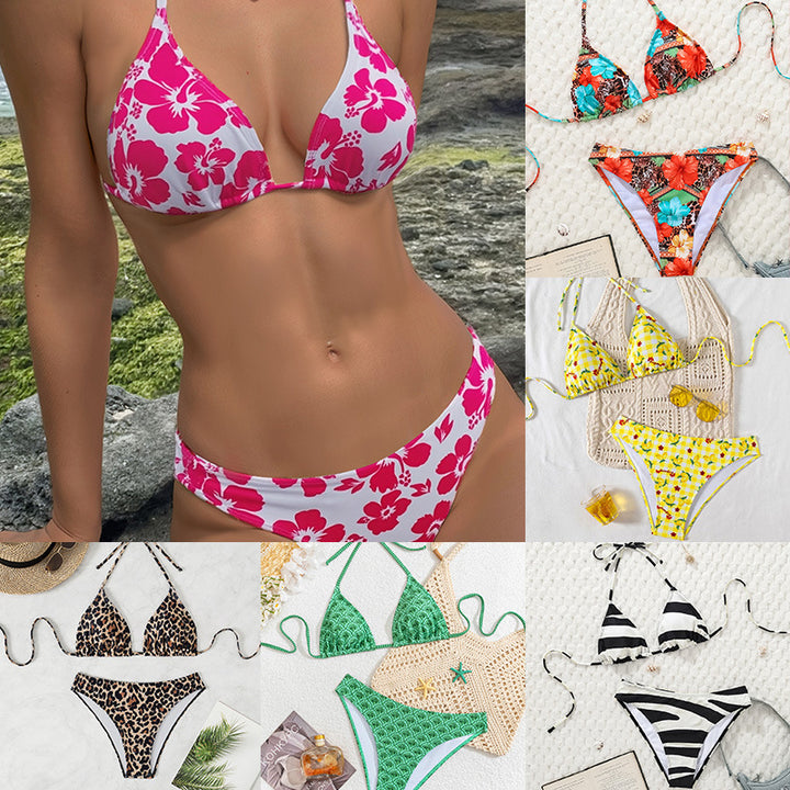 Damen Triangel-Bikini mit verstellbarem Halter und modischem Punktedesign Echo Archiv