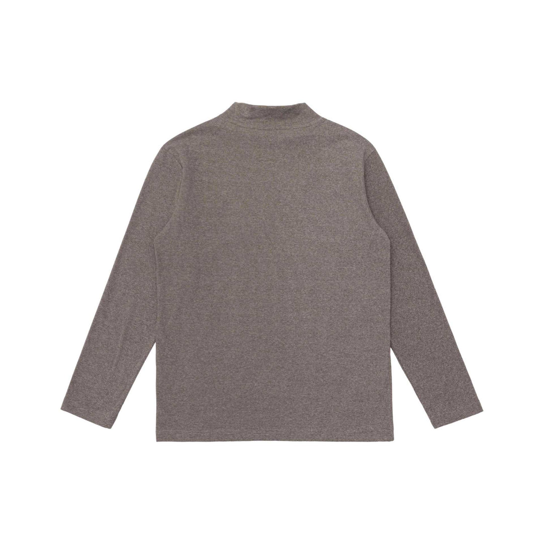 Unisex Feinstrukturierter Stehkragen-Pullover mit Teilungsnähten Echoarchiv