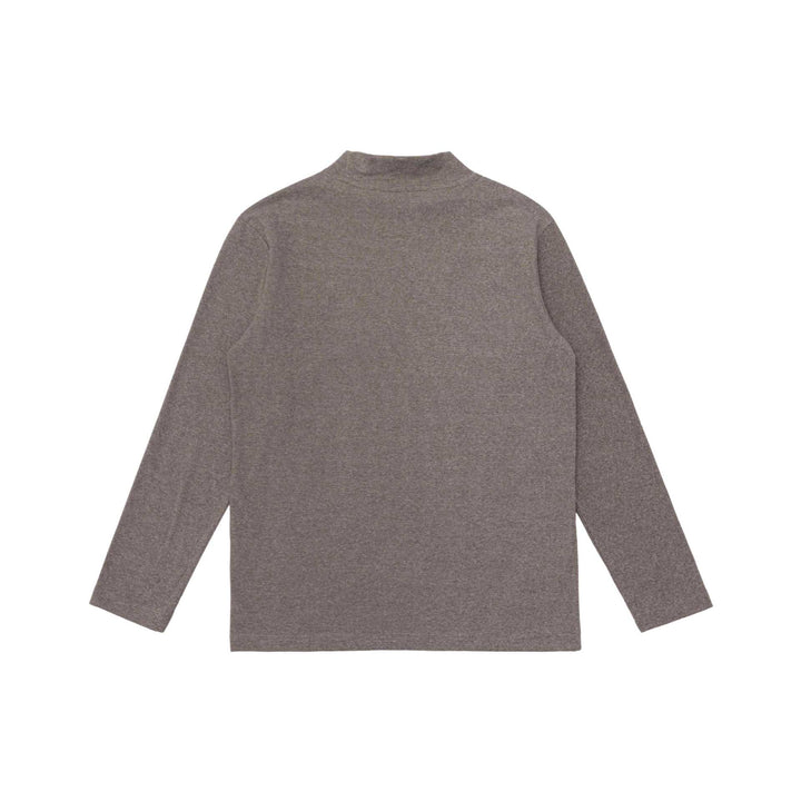 Unisex Feinstrukturierter Stehkragen-Pullover mit Teilungsnähten Echoarchiv
