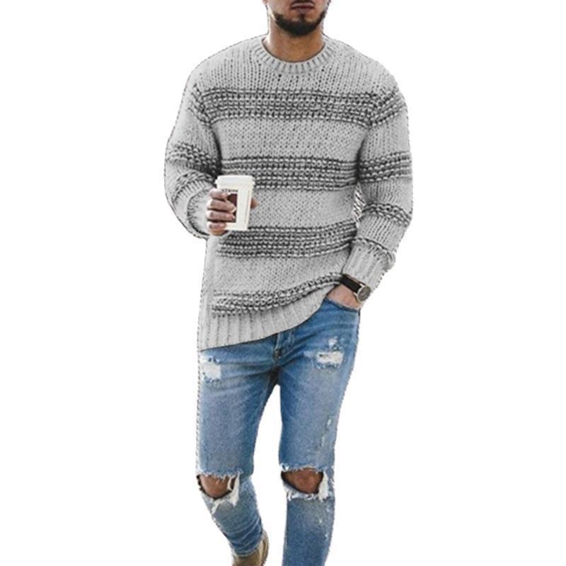 Herren Strickpullover mit strukturiertem Muster und modernem Schnitt Echoarchiv